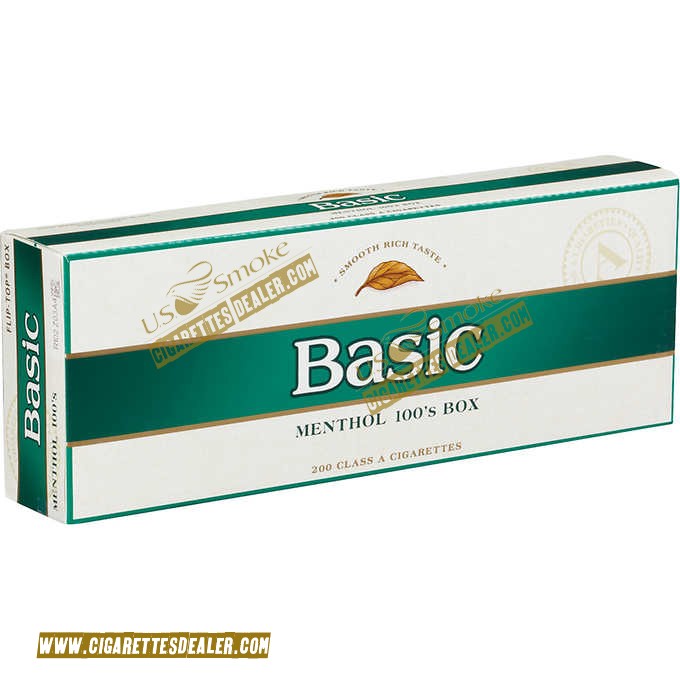 Basic Menthol 100's Gold Pack Box